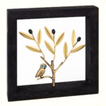 Wisdom Owl - Wood Art Frame 21X21cm