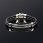 Greek Key Red Leather Bracelet - Image 3