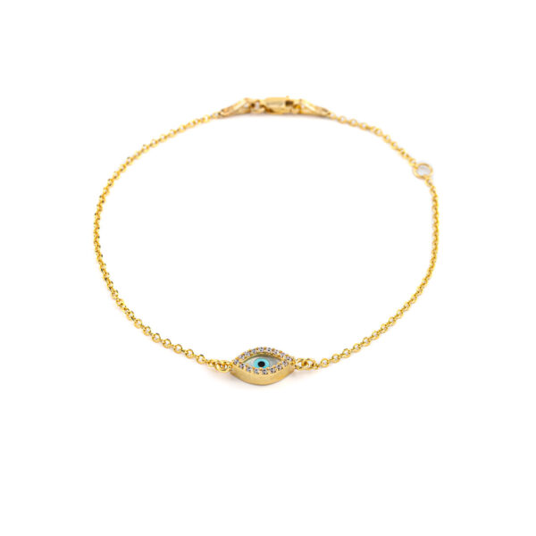 9K Gold Evil eye bracelet
