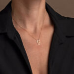 Κολιέ με Ανοιχτό Σταυρό και Μαργαριτάρι - Χρυσό 14Κ - Image 2