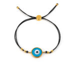 Evil Eye Cordon Bracelet - Silver and Gold Plated