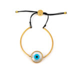 Mother of pearl Eye Bracelet - Silver and Gold Plated
