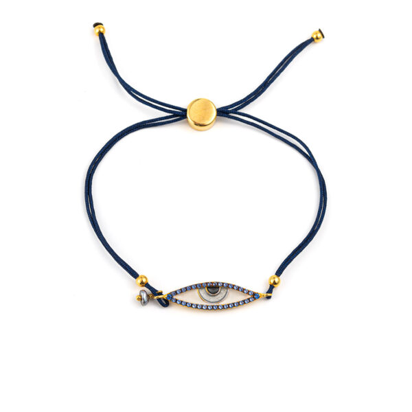 Evil Eye Bracelet with zircon - Silver and Gold Plated