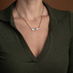 Κολιέ με Ματάκι – Ασήμι 925 - Image 2