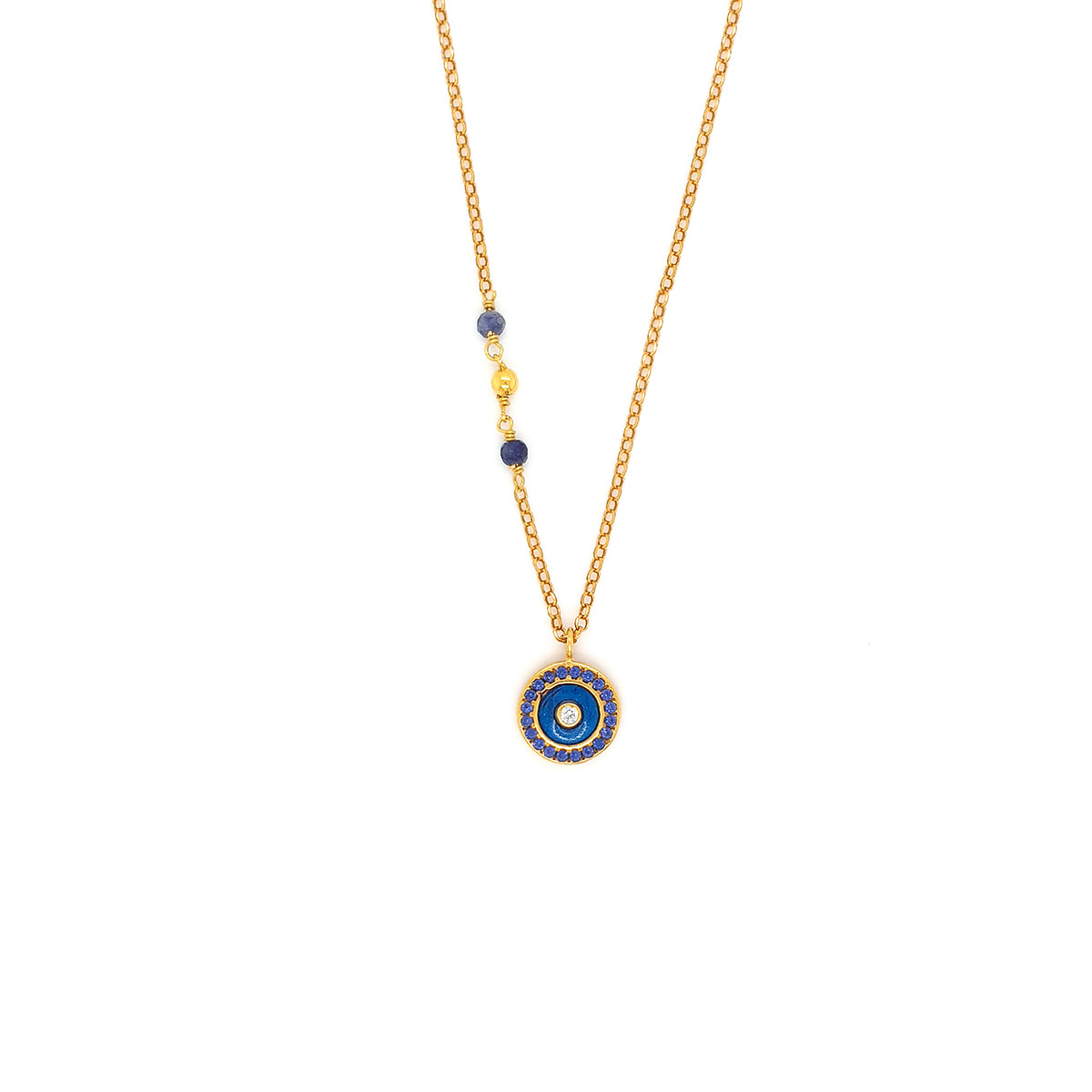 Sterling silver Gold Plated Eye necklace