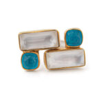 925 Sterling Silver Ring with Fildisi and Pariba