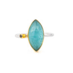 Amazonite Doublet Ring in Sterling Silver