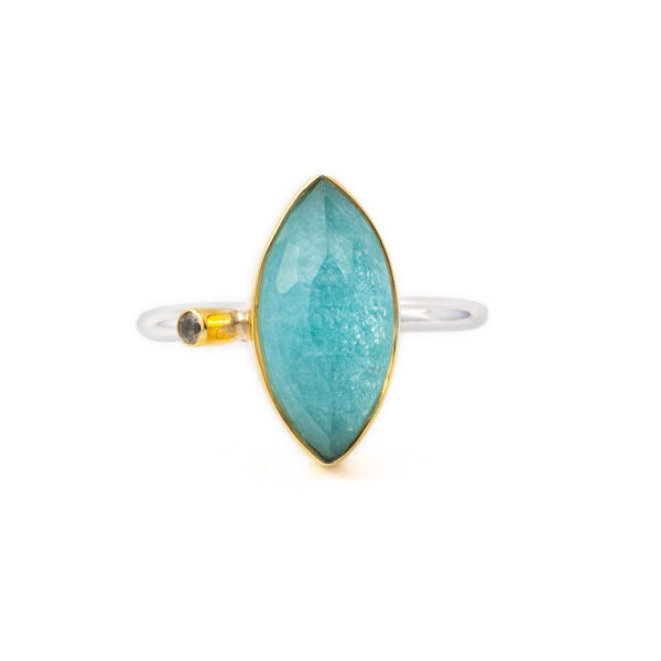 Amazonite Doublet Ring in Sterling Silver