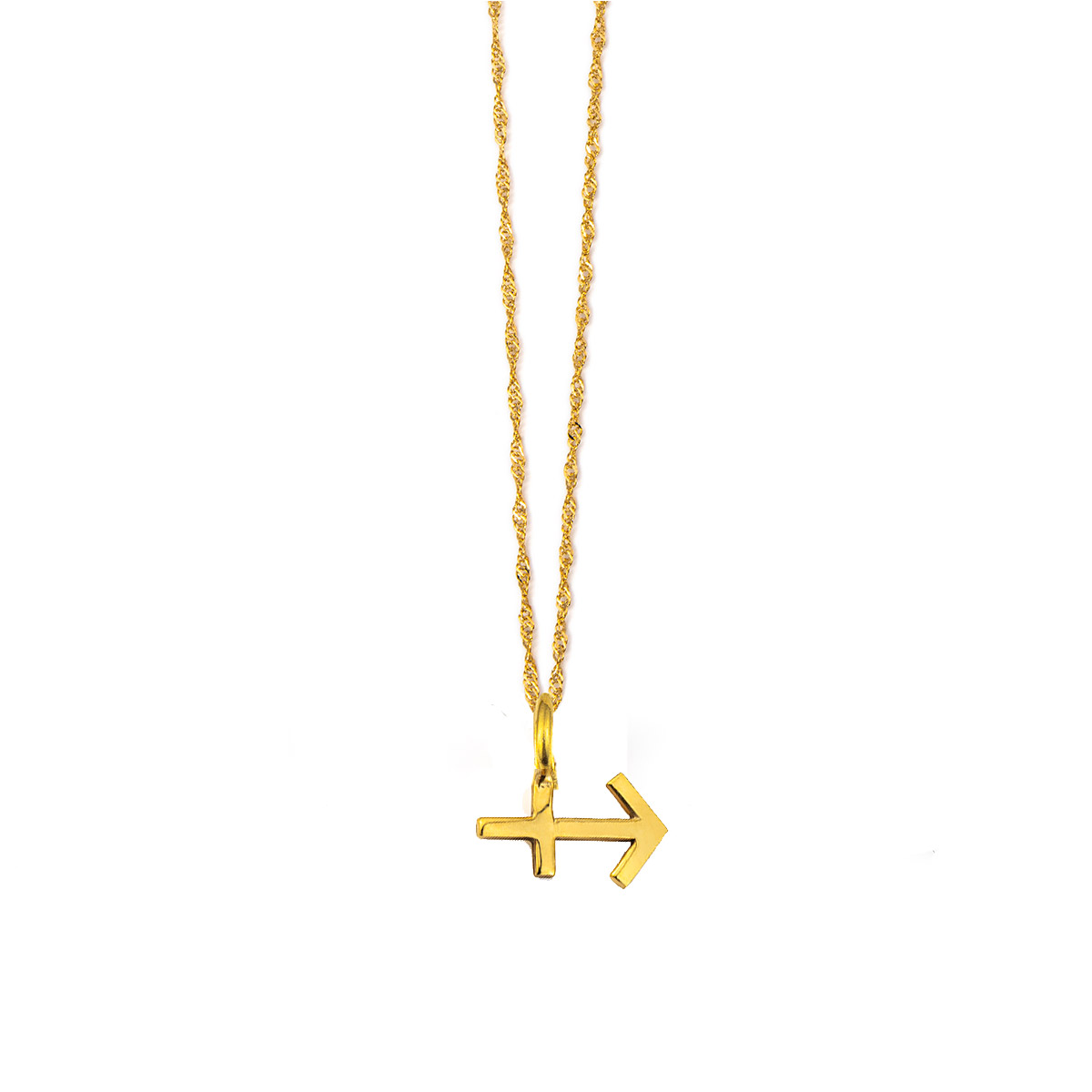 Sagittarius Zodiac Sign Necklace - 14k Gold