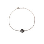 Evil Eye Bracelet with Black Zircon 925 Sterling Silver