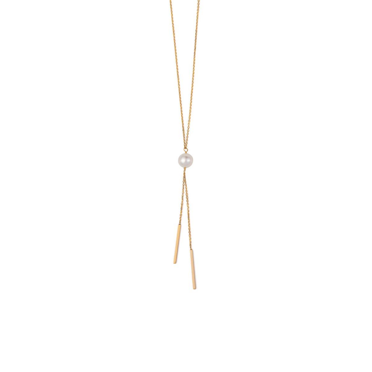 Pearl Drop Necklace - 14K Gold