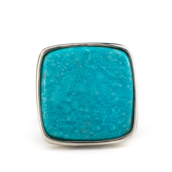 Blue Turquoise Ring - 925 Sterling Silver