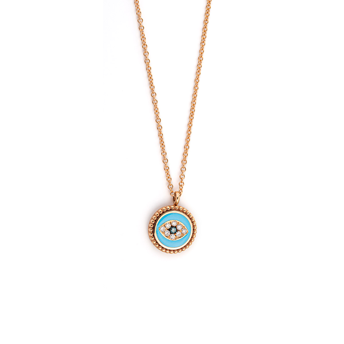 Evil Eye - 18K Gold Necklace with diamonds