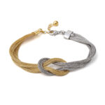 Knot Chain Bracelet - 925 Sterling Silver and Gold Plated