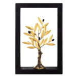 Bronze olive tree – Wood art frame 20X30cm