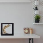 Bronze olive branch - Wood art frame 20X20cm - Image 2