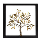 Bronze Olive Tree - Wood art frame 40X40cm
