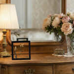 Autumn in the Village – Wood Art Frame 25X25cm - Image 2