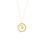 Pearl Circle Necklace - Sterling Silver Gold Plated