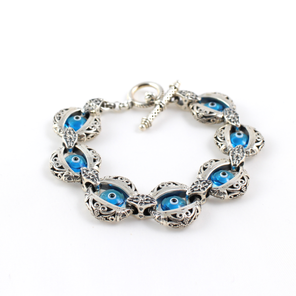 Evil Eye Charm Bracelet – Sterling Silver Yianni Jewelry