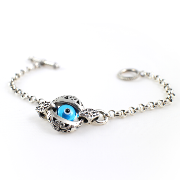 Good Luck Eye Charm Bracelet – Sterling Silver Yianni Jewelry