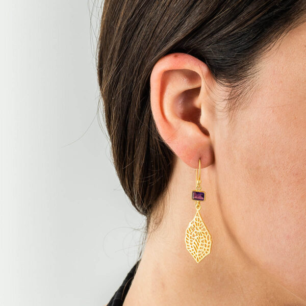 Amethyst Lace Earrings