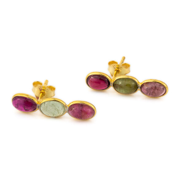 Tourmaline Long Stud Earrings