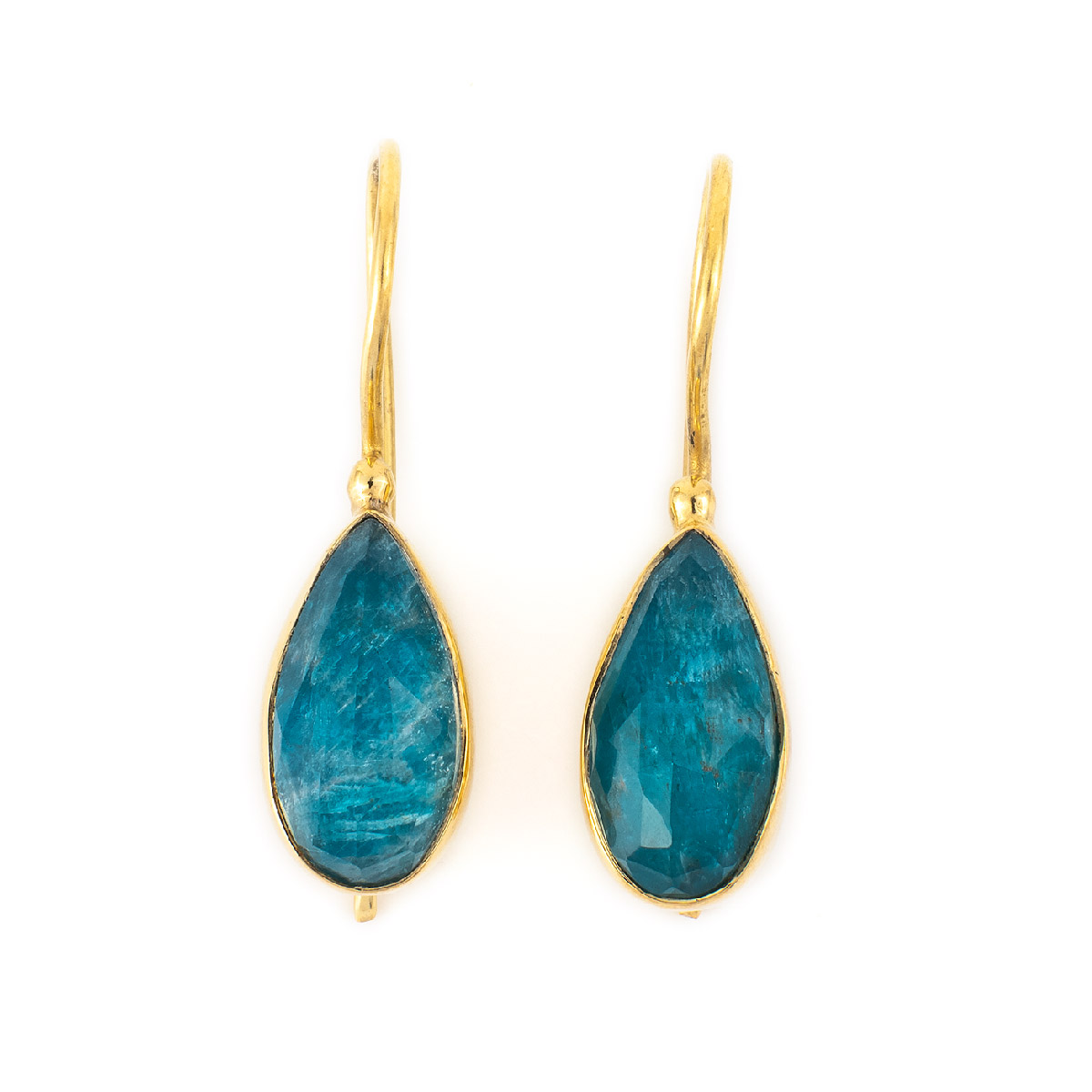 Sterling Silver Gold Plated - Apatite Earrings