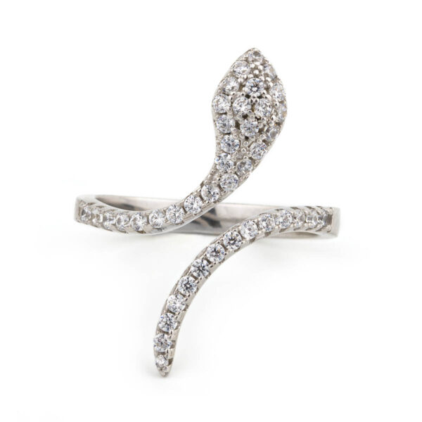 Snake Wrap Ring with zircons