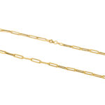 Αλυσίδα Paperclip - Ασήμι 925 Επιχρυσωμένη