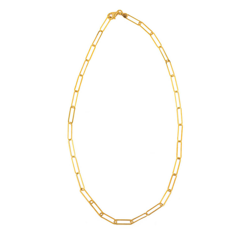 Gold Plated Paperclip Chain