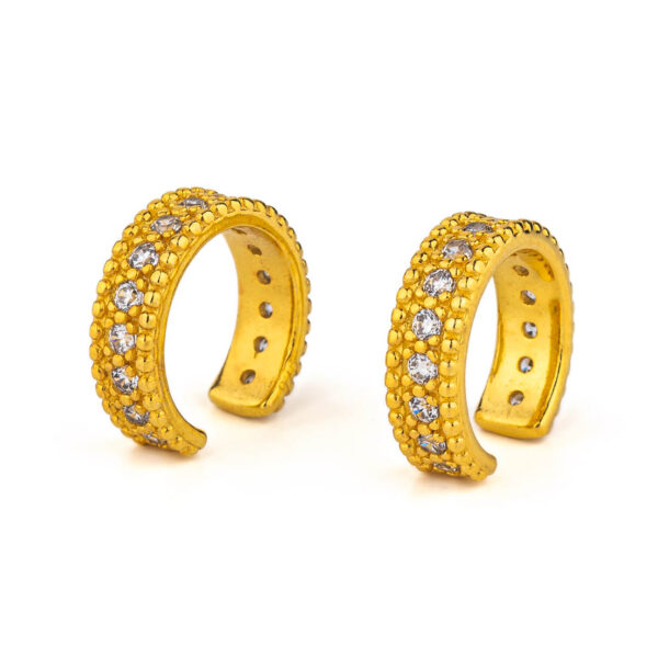 Gold Plated Ear Cuffs with zircons