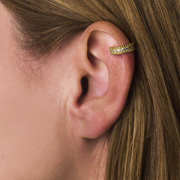 Gold Plated Ear Cuffs with zircons