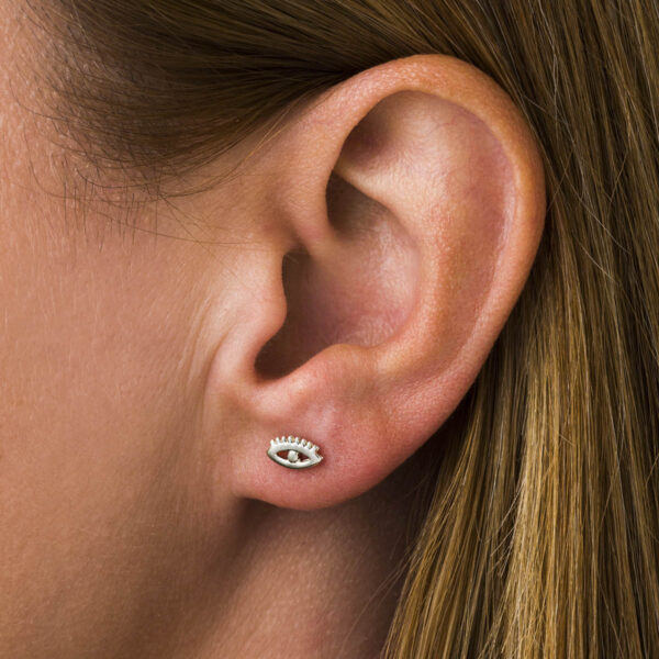 Tiny Eye Earrings – 925 Sterling Silver