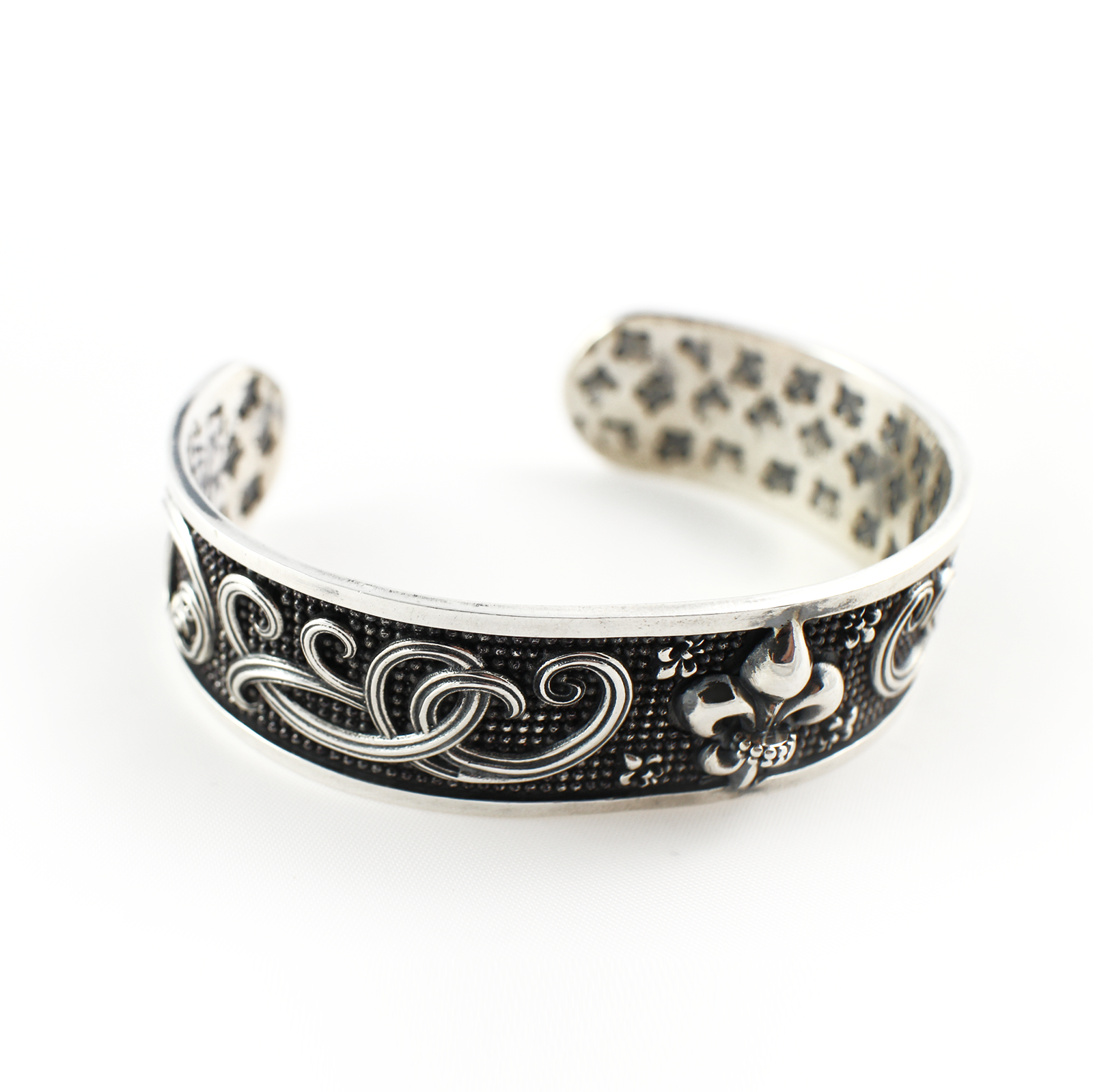 fleur de lis bracelet sterling silver