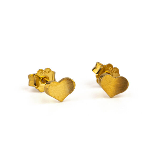 Heart Earrings - 925 Sterling Silver and Gold Plated