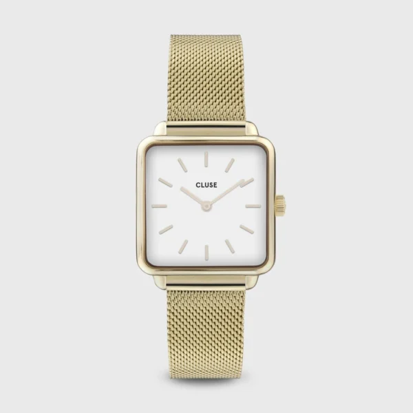 Cluse La Tétragone Mesh White Gold