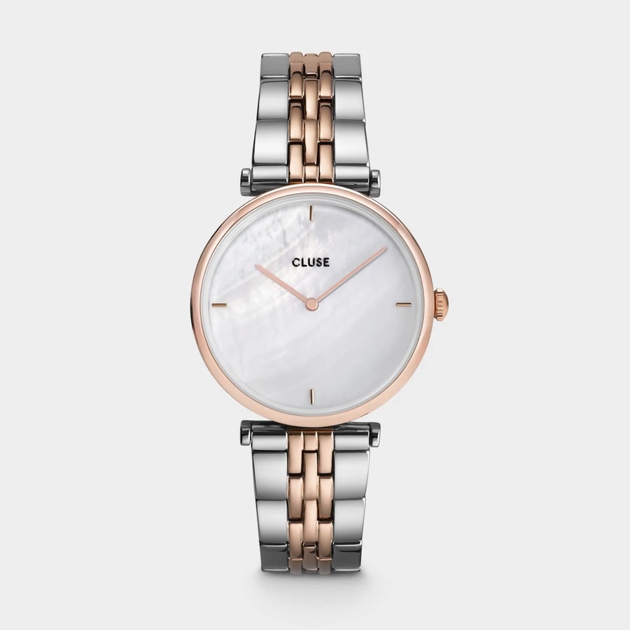 Cluse Triomphe Steel White Pearl Rose Gold