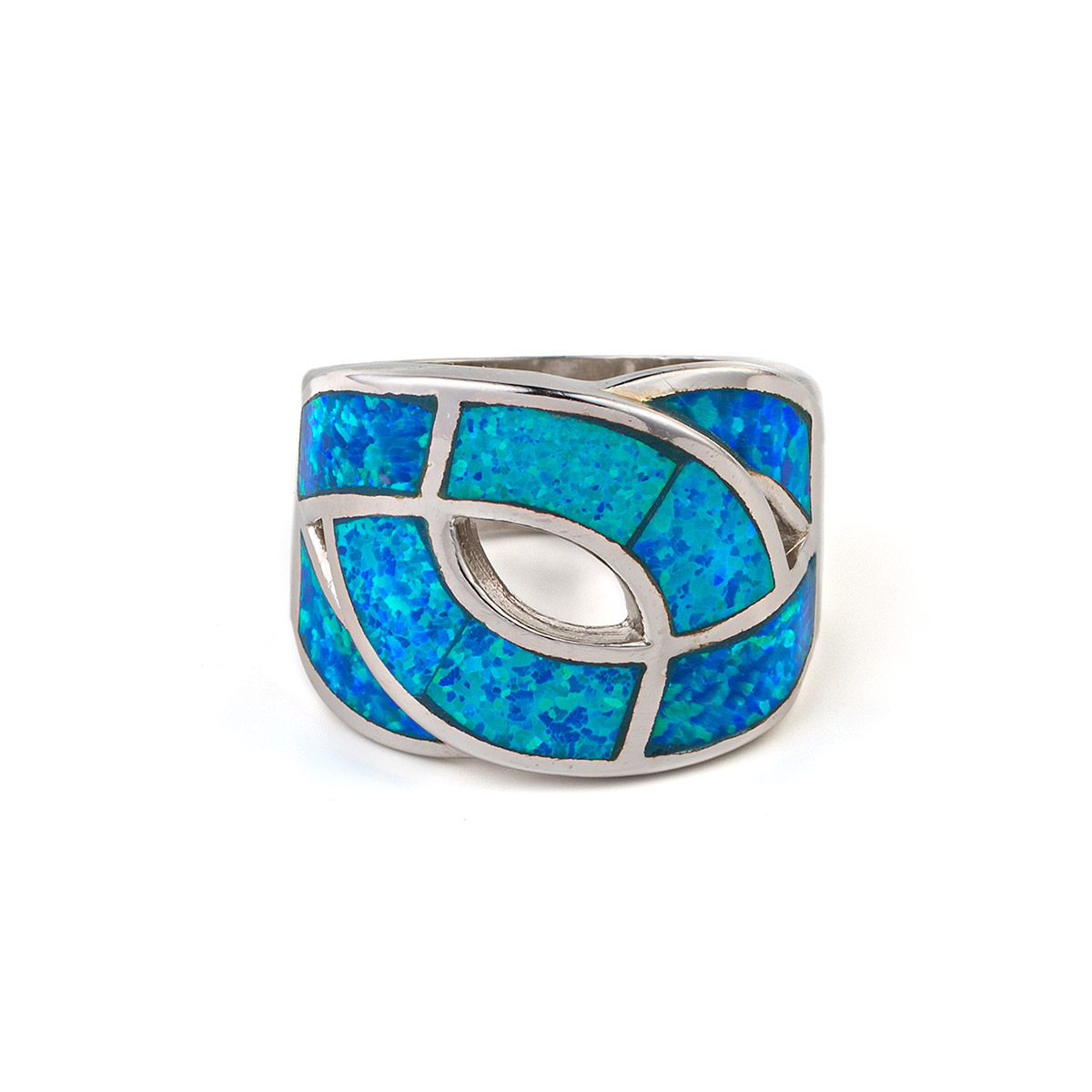 Δαχτυλίδι Μπλε Όπαλ - Ασήμι 925