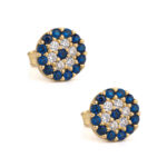 Evil Eye Stud Earrings – 9K Gold