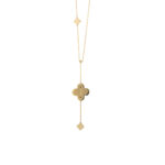 Y Clover Necklace - 14K Gold - Image 3