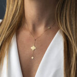 Y Clover Necklace - 14K Gold