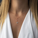 Κολιέ Τριφύλλι σε σχήμα Y - 14K Χρυσό - Image 2