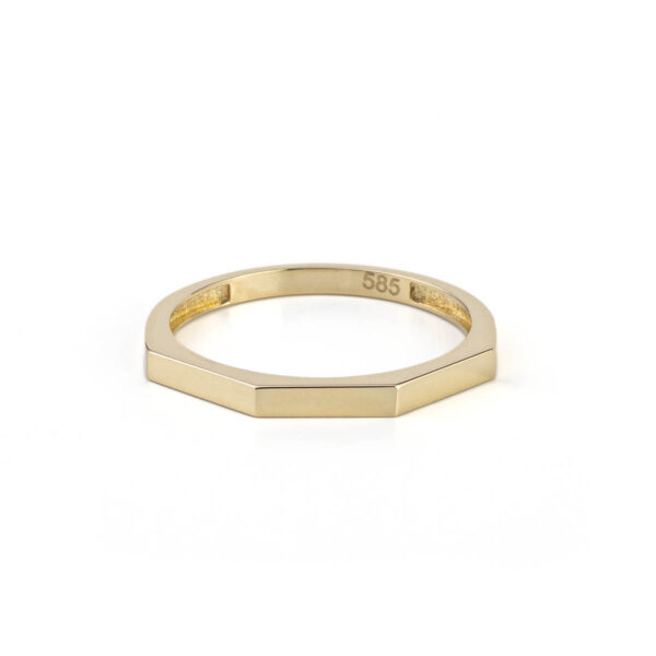 14K Gold Geometric Ring