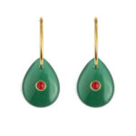 Green Chalcedony Drop Earrings