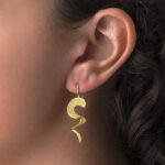 Gold Plated Twisted Dangle Earrings