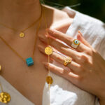 GREGIO Κολιέ με Κύκλους - Ασήμι 925 Επιχρυσωμένο - Image 3