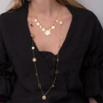 GREGIO Κολιέ με Κύκλους - Ασήμι 925 Επιχρυσωμένο - Image 2