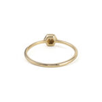 14K Gold Polygon Turquoise Enamel Ring