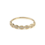 White Zircon Stacking Ring - 14K Gold